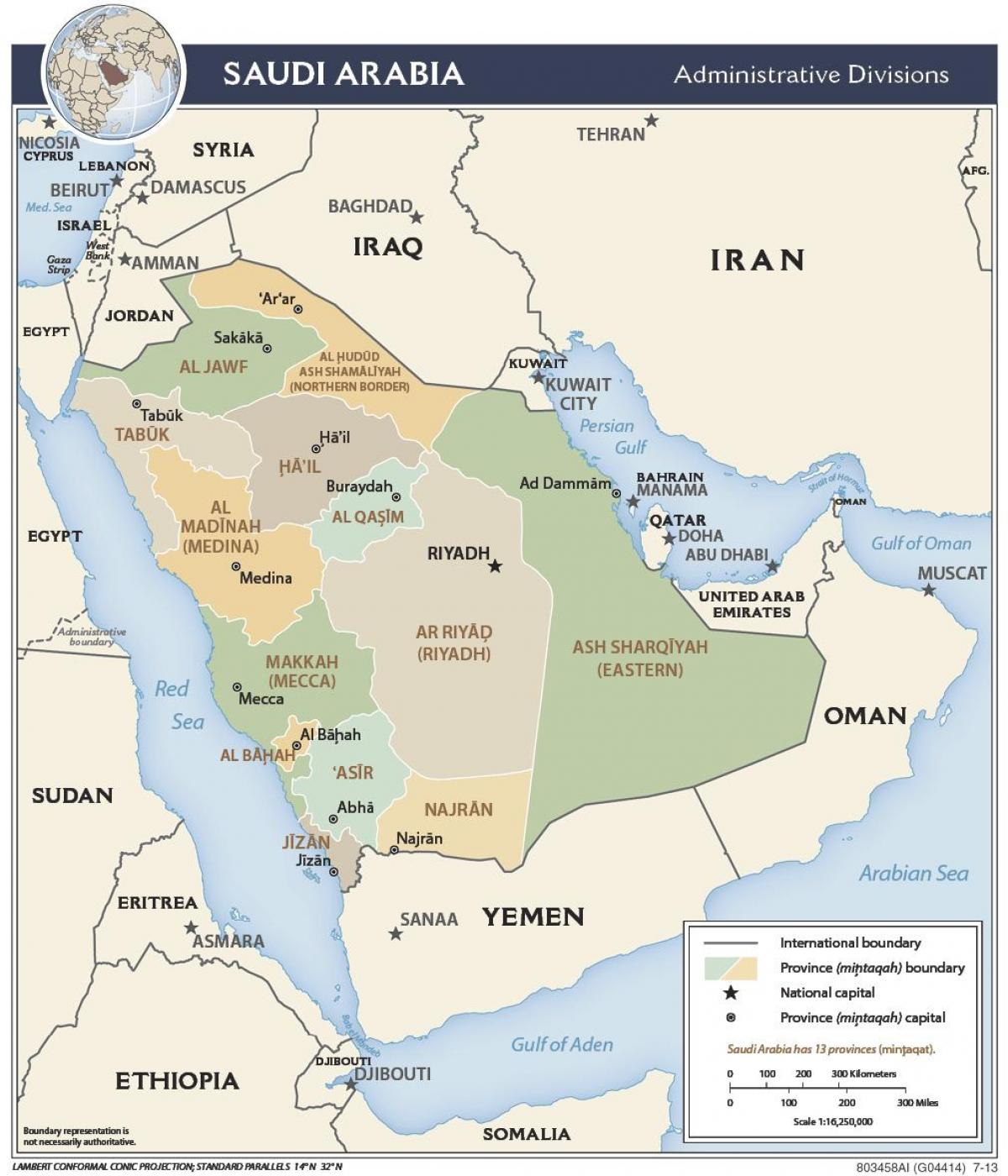 kasim Saudijske Arabije mapu