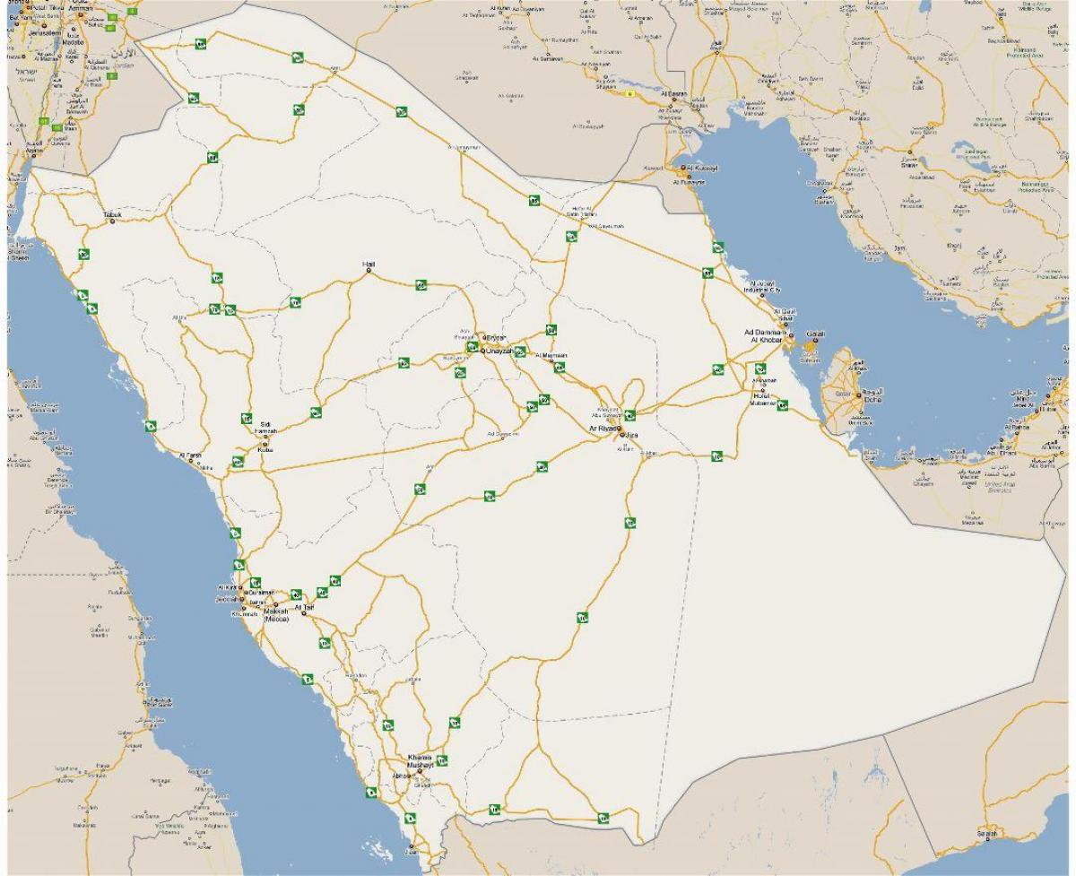 Mapa detaljne Saudijske Arabije
