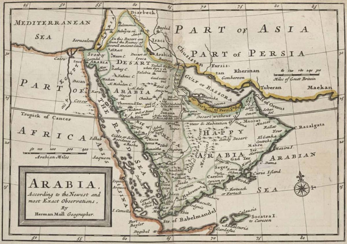 Mapa drevni Saudijske Arabije