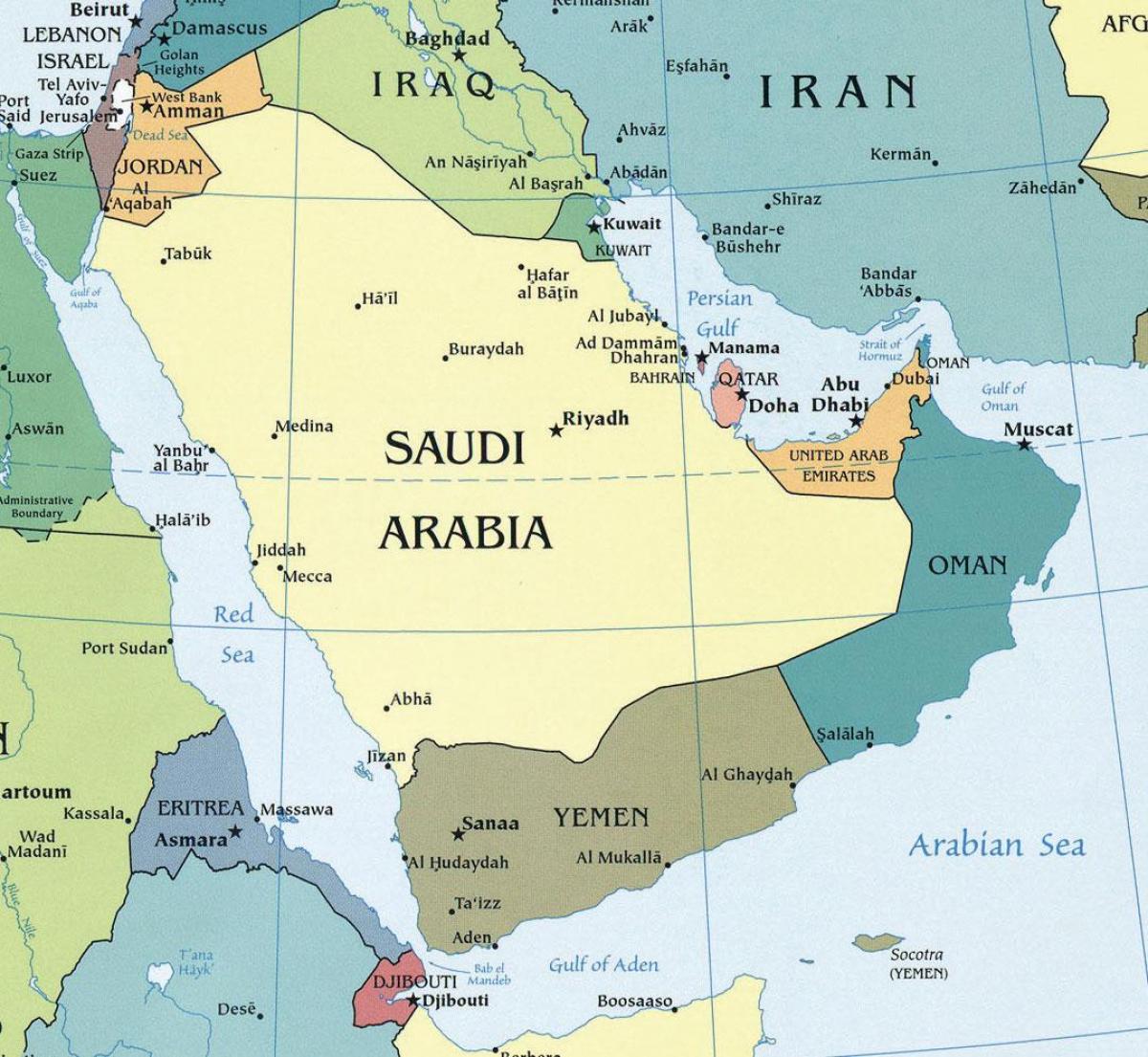 Mapi Saudijske Arabije lokacija