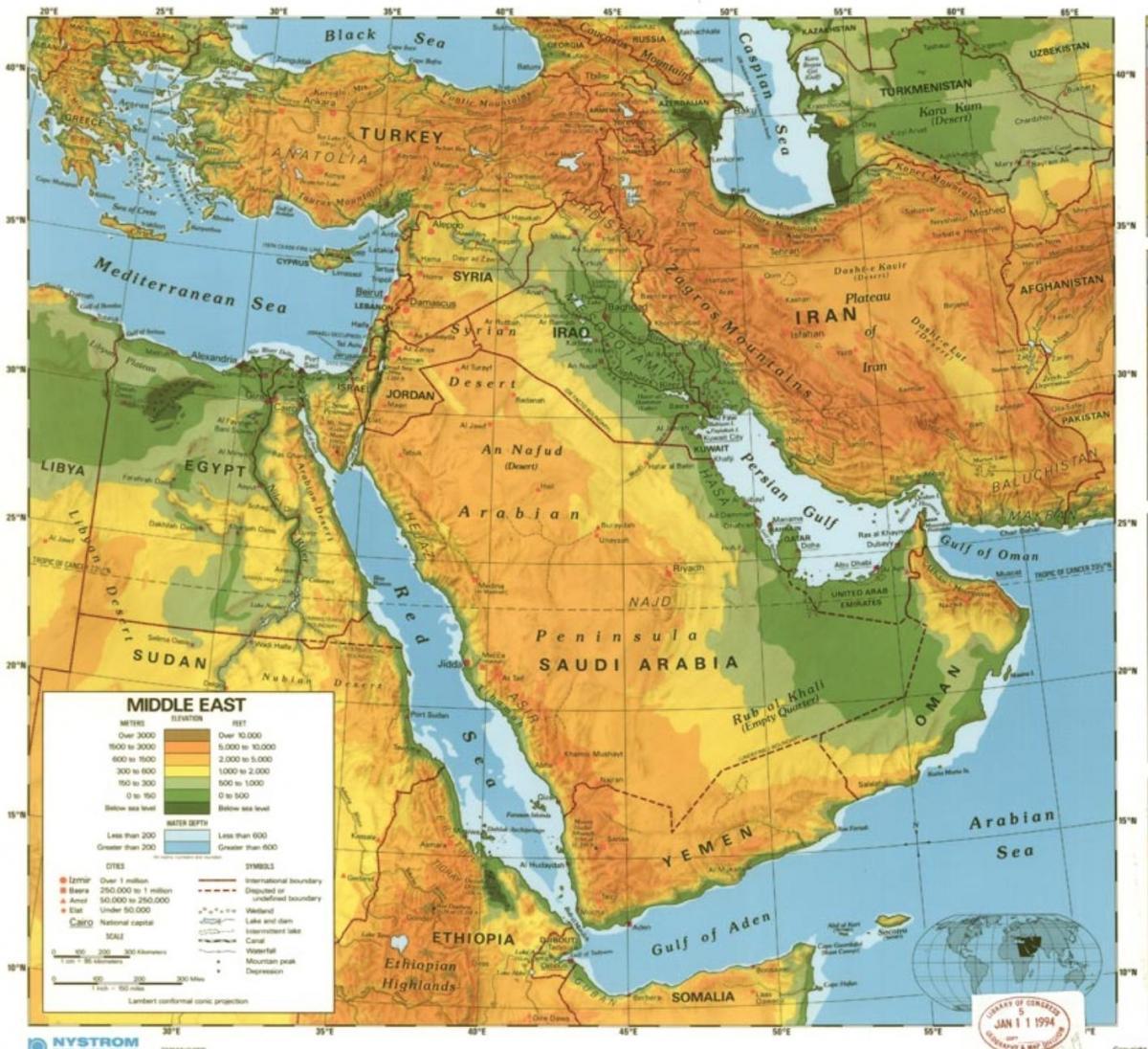 Mapi Saudijske Arabije pustinju