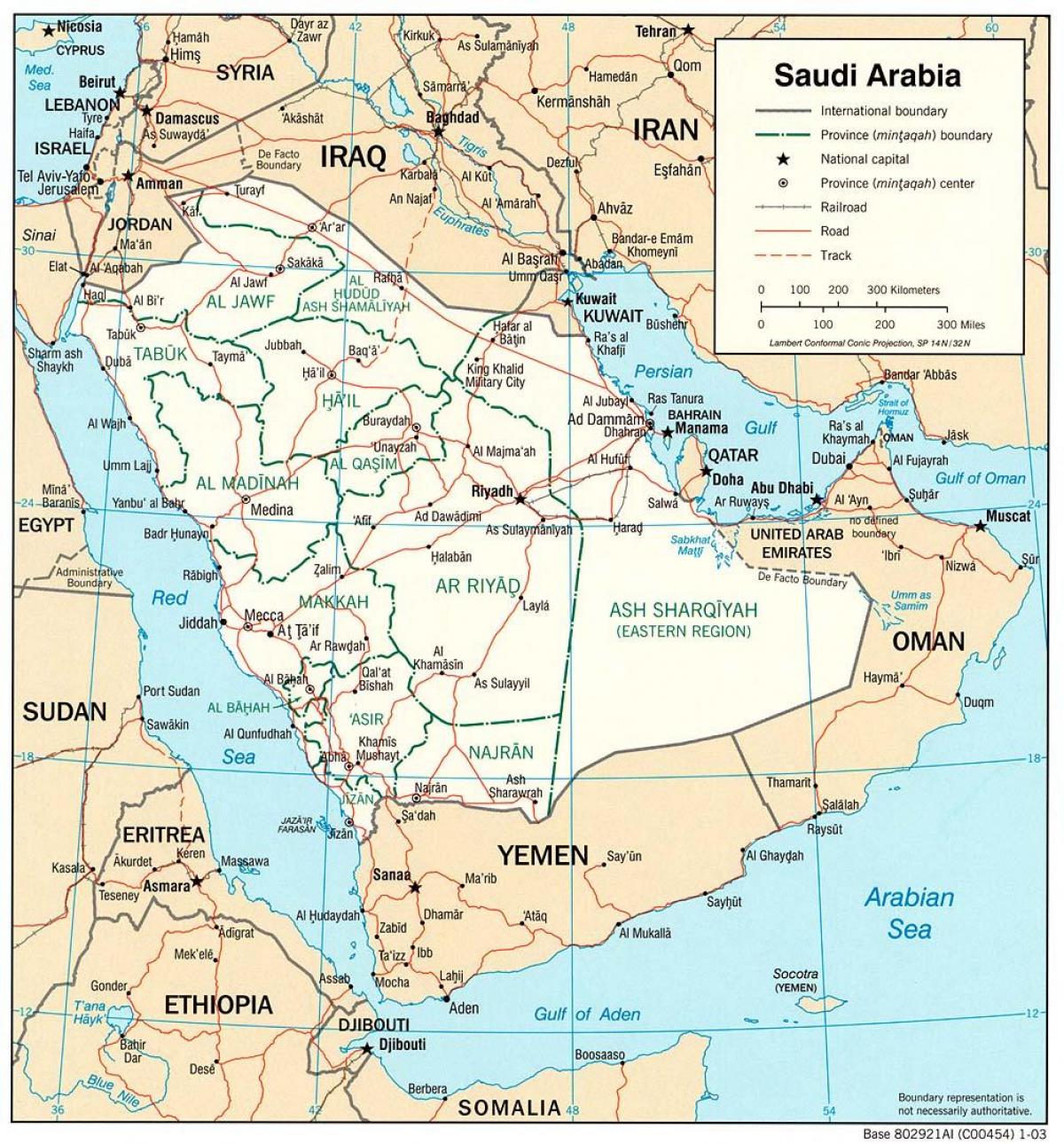 Mapi Saudijske Arabije rutu