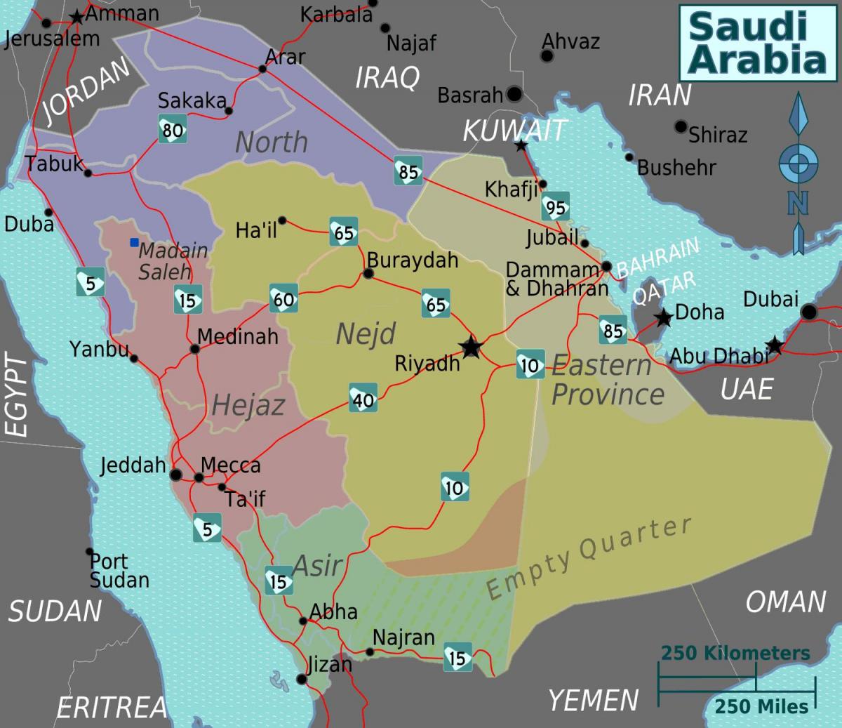 Mapa turaif Saudijske Arabije