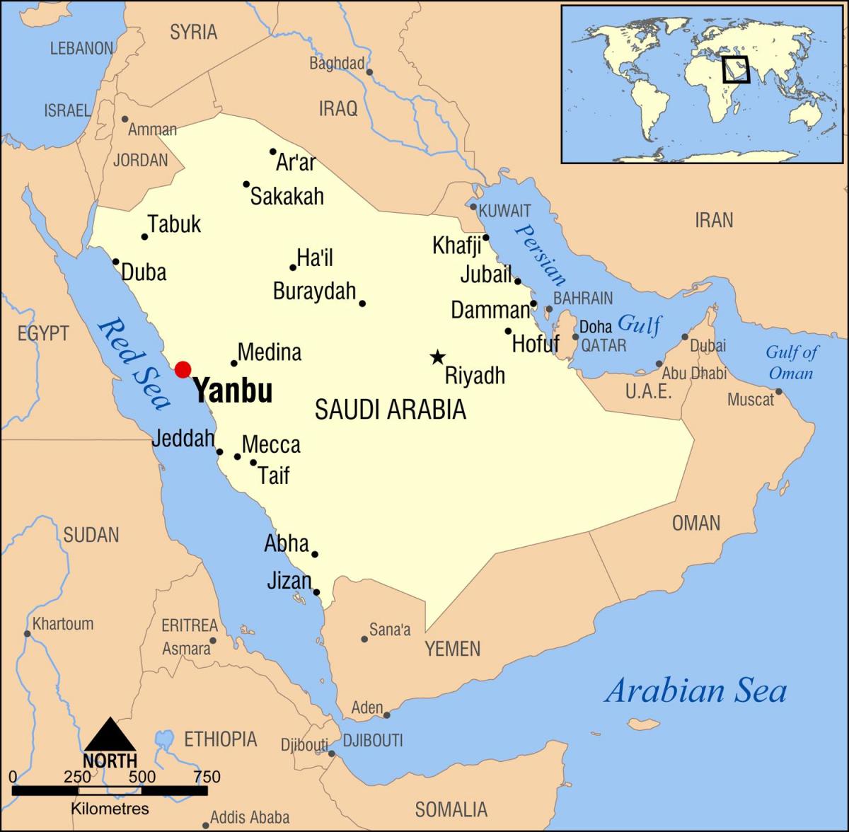 yanbu KSA mapu