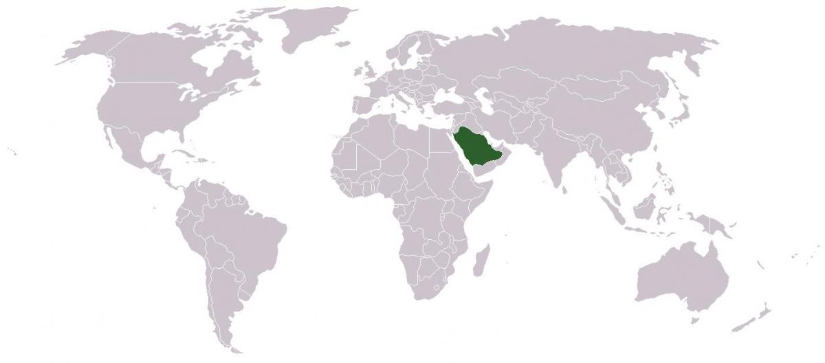 Saudijske Arabije na svijetu mapu