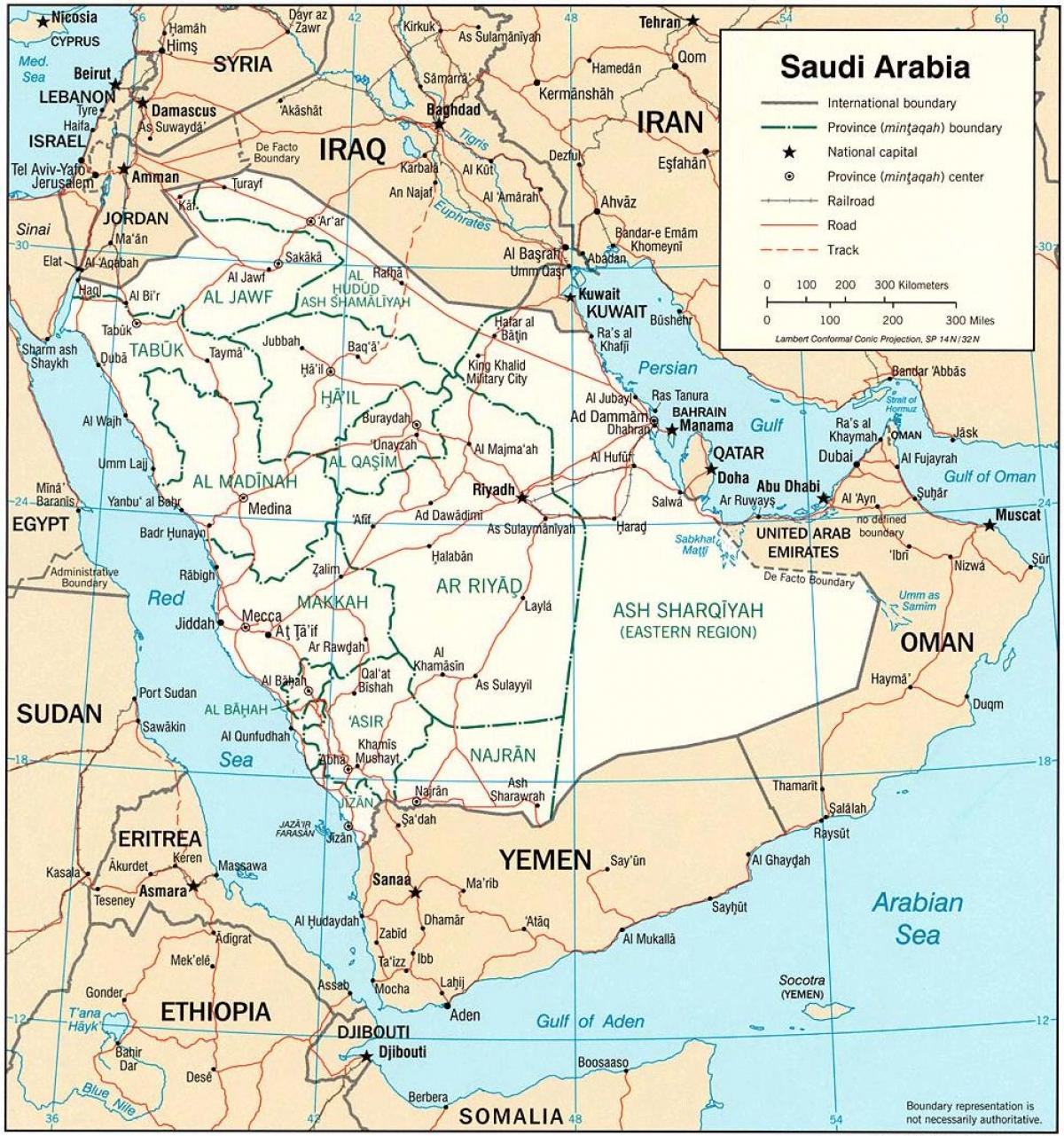 Mapi Saudijske Arabije politički