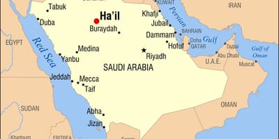 Mapa hail Saudijske Arabije