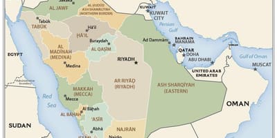 Kasim Saudijske Arabije mapu