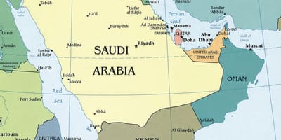 Mapa kapitala Saudijske Arabije