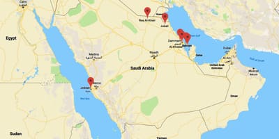 Mapi Saudijske Arabije al khobar