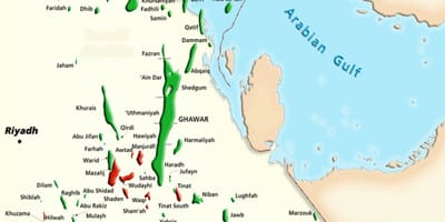 Mapa manifa Saudijske Arabije