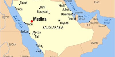 Mapa medina Saudijske Arabije