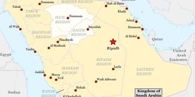 Mapa najran Saudijske Arabije