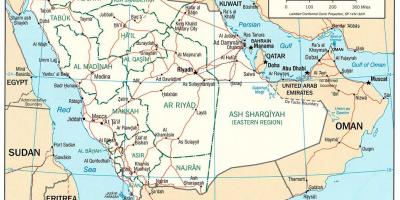 Saudijske Arabije pun mapu