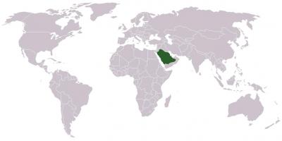 Saudijske Arabije na svijetu mapu