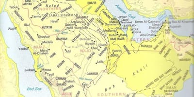 Mapi Saudijske Arabije plemena