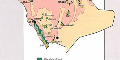 Mapi Saudijske Arabije prirodni resursi