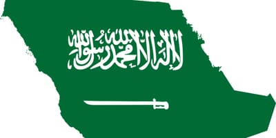 Saudijske Arabije mapu zastavu