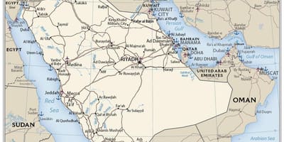 Mapa shoaiba Saudijske Arabije